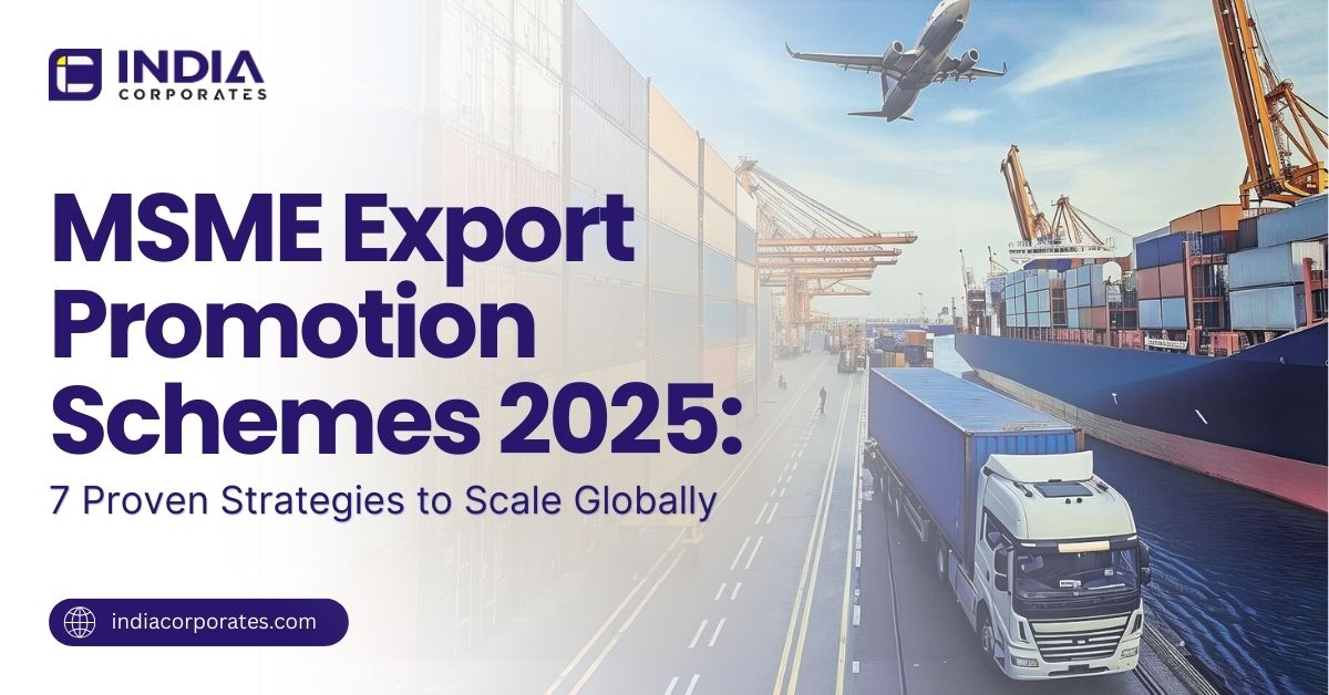 MSME export promotion schemes